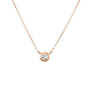 4℃（ヨンドシー） ネックレス K10ピンクゴールド 一粒 ダイヤモンド