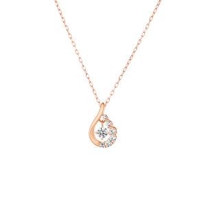 4℃（ヨンドシー） ネックレス K10ピンクゴールド 一粒 ダイヤモンド
