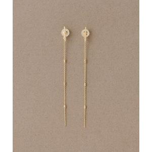 JUPITER ピアス 入学式 「K10」ダイヤモンドバーピアス /片耳/金属