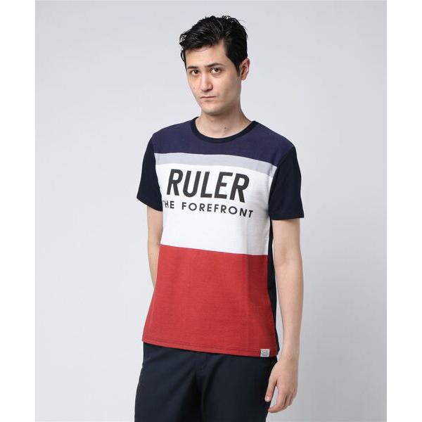 tシャツ ボコテンプリント前身切替天竺半袖Tシャツ メンズ レディース