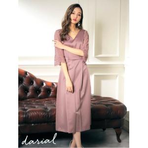 ドレス サテンフレアワンピースドレス