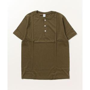 tシャツ Tシャツ メンズ DUBBLEWORKS/ダブルワークス　1P HENLEY NECK tee/1パック ヘンリーネック 半袖Tシャツ「日本