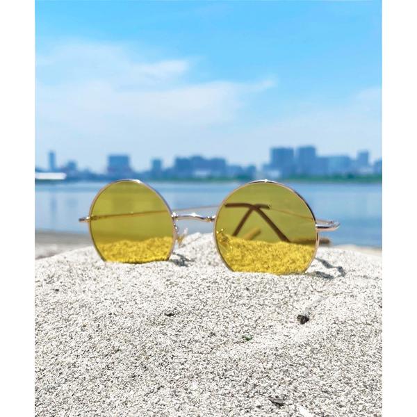 サングラス 丸眼鏡 丸サングラス / 簡易 メガネ サングラスケース付き レディース メンズ