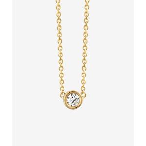 ネックレス K18 イエローゴールド ダイヤモンド ネックレス（0.12ct） ESTELLE/エステール WEB限定 レディース