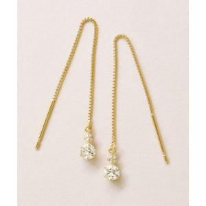 キュイキュイ　K10YG ヌーディーダイヤ アメリカンピアス(片耳用) キュイキュイ K10YG ヌーディーダイヤ アメリカンピアス(片耳用