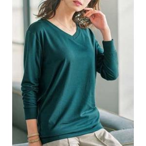 ニット セーター ふんわり素材Ｖネックニットソーチュニック レディース