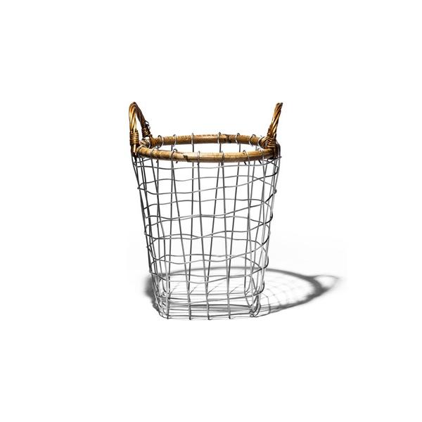 収納 RATTAN TOP WIRE BASKET Small