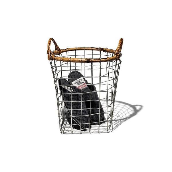 収納 メンズ RATTAN TOP WIRE BASKET Medium