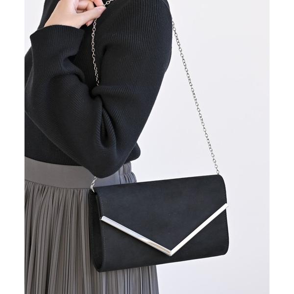 クラッチバッグ パーティーバッグ 入学式 入園式 Vメタル2WAYクラッチBAG レディース