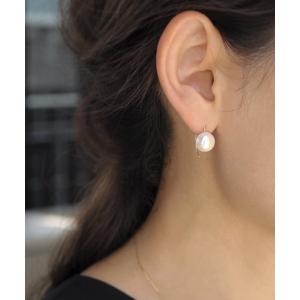 ピアス 「anq.」K１０・パールOneStoneピアス　淡水パール レディース