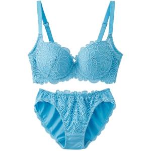 ブラジャー ショーツセット 「B〜Iカップ/全16色/推し活応援」レーシー脇高スッキリブラジャー＆ショーツセット