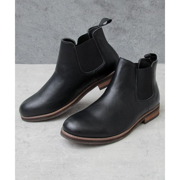 ブーツ プレーントゥ カジュアル サイドゴアブーツ メンズ