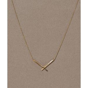 ネックレス 「K10」Vラインネックレス「動画あり」「長さ調整可能：36.1cm，最長: 39.6cm」 レディース