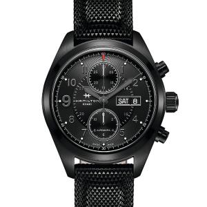 腕時計 メンズ HAMILTON 「ハミルトン」 腕時計 Khaki Field （カーキ フィールド）  オートクロノ 自動巻き 42MM ラバーベ｜zozo