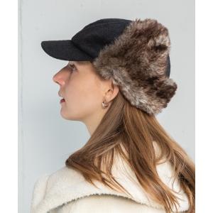 帽子 キャップ フェイクファーフライトキャップ