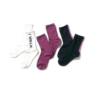 靴下 クルーソックス3足セット 靴下