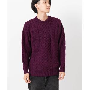 セーター ニット アラン模様 メリノウールセーター メンズ レディース