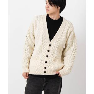 カーディガン アラン模様メリノウール カーディガン メンズ レディース