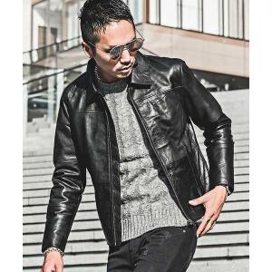 NOWLE（ノウル） 革ジャン ライダース 「NOWLE」襟付き シングル