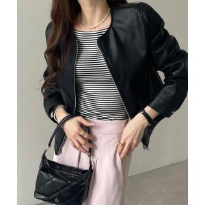 ジャケット ライダースジャケット フェイクレザーノーカラーライダースジャケット Zozotown 通販 Paypayモール