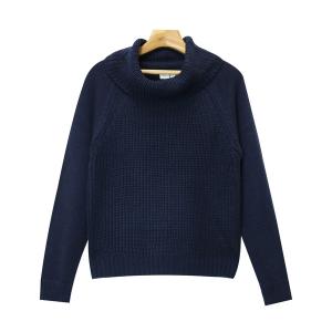 ニット オフタートル長袖ニットセータートップス