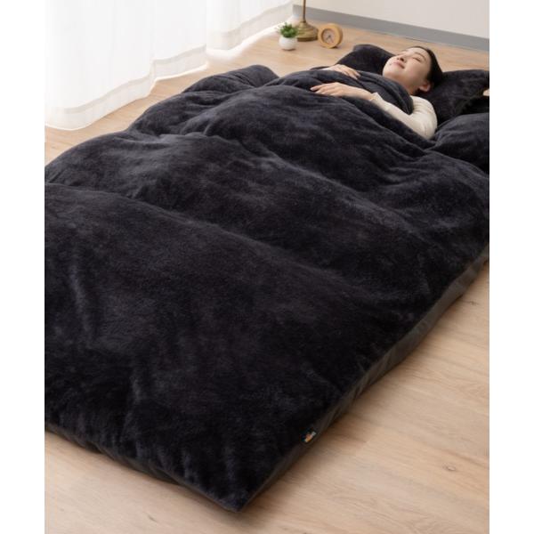 ベッド 寝具 +2℃ 毛布にもなる掛け布団カバー「EMOORHEAT」エムールヒート(R)/クイーン