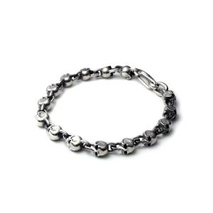 m.a+（エムエークロス） ： stitched cross silver bangle ： AB11