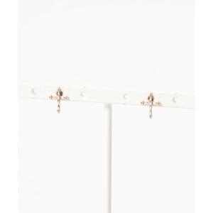 con affetto ピアス K18ダイヤリボンモチーフピアス レディース