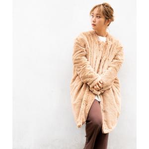 ジャケット ノーカラージャケット フェイクミンクファージャケット