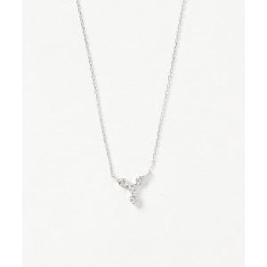 con affetto ネックレス K18 1粒ダイヤネックレス レディース