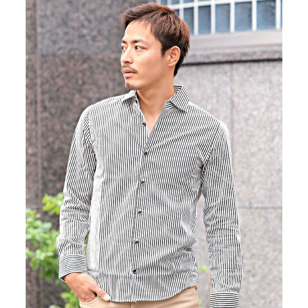 シャツ ブロードホリゾンタルカラーシャツ メンズ
