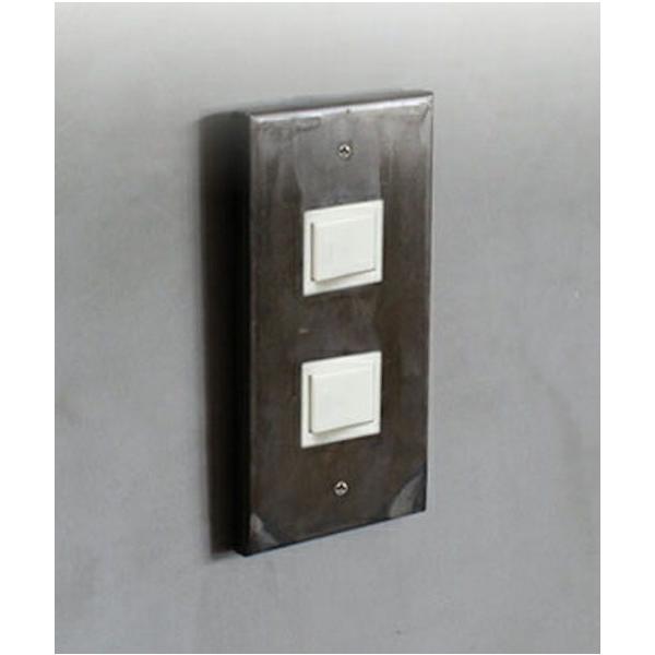 インテリア iron plain switch plate 2口 / スウィッチプレート