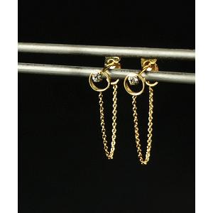 anq.（アンク） ピアス 「anq.」K10 ペアシェイプ ダイヤモンドパヴェ