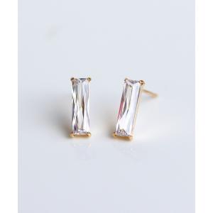 con affetto ピアス K18ダイヤラインピアス レディース : ZOZOTOWN