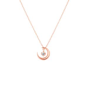 4℃（ヨンドシー） ネックレス K10ピンクゴールド 一粒 ダイヤモンド