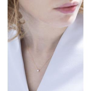 4℃（ヨンドシー） ネックレス K10ピンクゴールド 一粒 ダイヤモンド