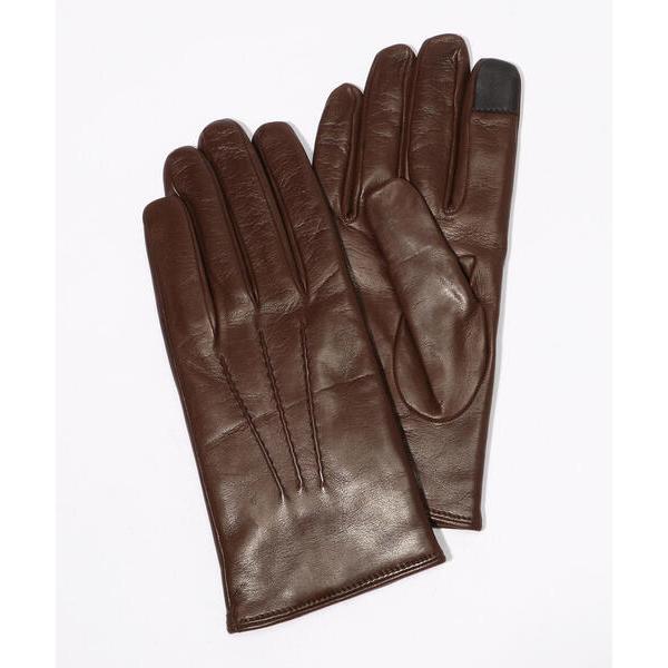 手袋 GIGLIO FIORENTINO ナッパーレザー タッチパネルコンビグローブ メンズ
