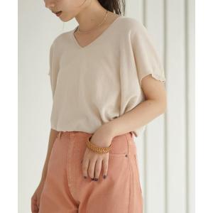 ニット 裾リブコットンライトニット