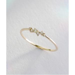 指輪 レディース K10 ダイヤモンド ランダムセッティング リング｜ZOZOTOWN Yahoo!店