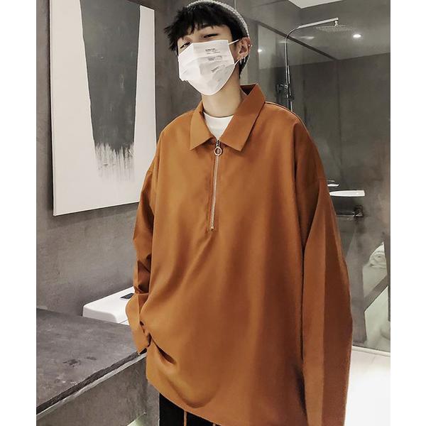 シャツ 「neos -addictive design-」ビッグシルエット ハーフジップ アノラック...