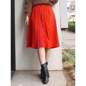スカート フロントプリーツ切替スカート