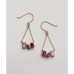 cui-cui（キュイキュイ） ピアス マルチカラー スナップ フープ ピアス