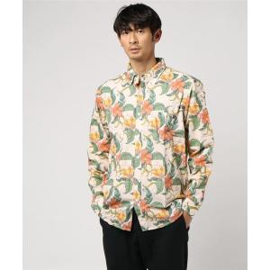 シャツ ブラウス tuktuk トロピカルフローラルシャツ