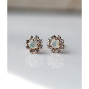 cui-cui（キュイキュイ） ピアス ロンドンブルートパーズ / ホワイト