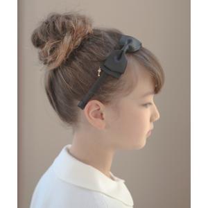 カチューシャ キーチャーム付きリボンカチューシャ