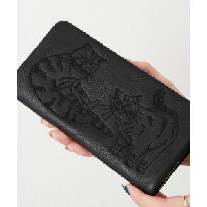 財布 アニマル刺繍長財布