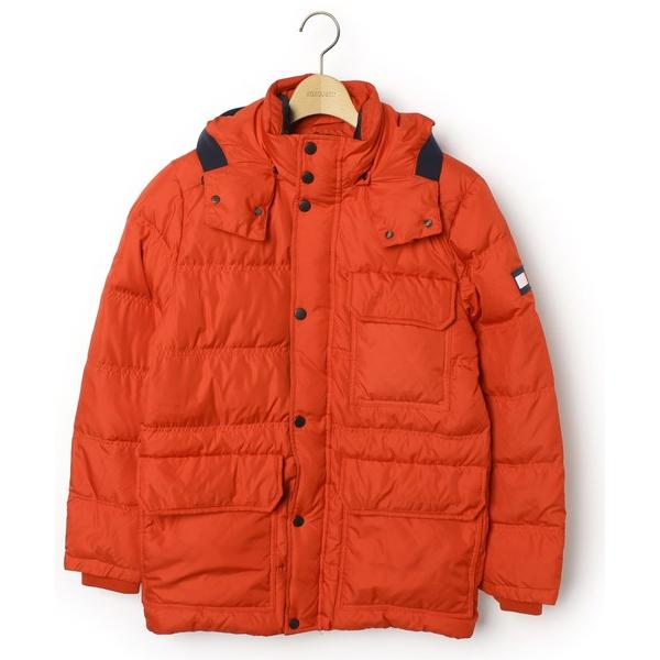 「TOMMY HILFIGER」 ダウンジャケット SMALL レッド メンズ