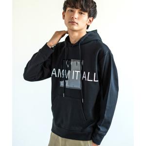 パーカー ポンチフーディー ビニール圧着 プリント プルオーバーパーカー