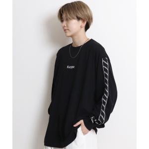tシャツ Tシャツ Kappa/カッパ 別注 袖テープ/刺繍ロゴ/袖プリント ビッグシルエットロンT