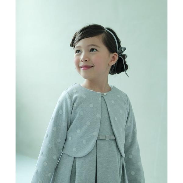 ノーカラージャケット アウター 「100-140」インレイドットチュールボレロ キッズ 子供服 女の...